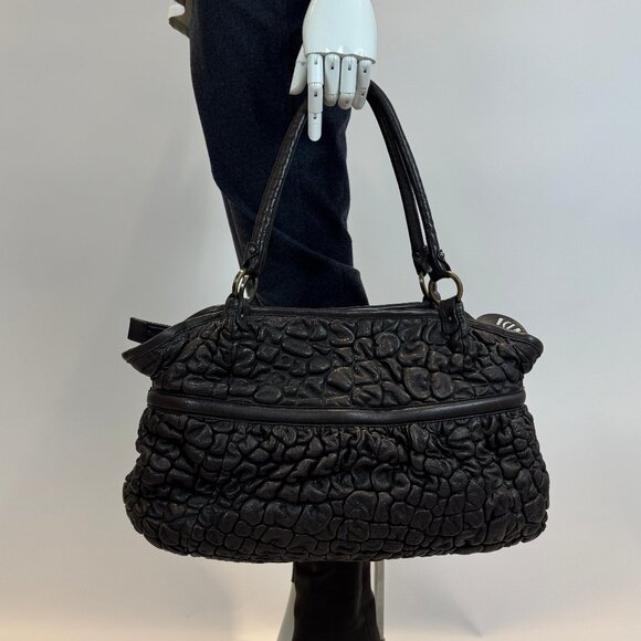 Fendi Large Bubble Leather Chef Shopper Tote Bag, Brown - Picture 14 of 16